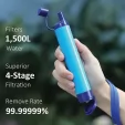 Membrane Solutions Water Filter Straw Blue MSLOESF002