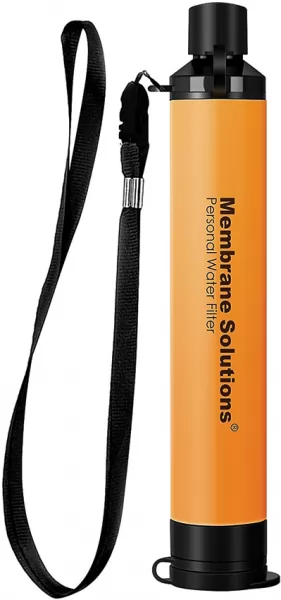 Membrane Solutions Water Filter Straw Orange MSLOESF017