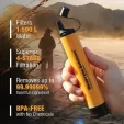 Membrane Solutions Water Filter Straw Orange MSLOESF017