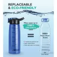 Membrane Solutions Water Filter Bottle Blue MSLOEWB001
