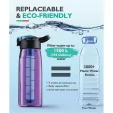 Membrane Solutions Water Filter Bottle Purple MSLOEWB007
