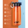 Simpure Water Filter Bottle Orange MSLOEWB008