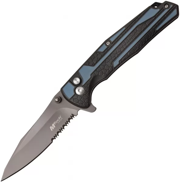 MTech Button Lock Black-Blue knives MT1037BL
