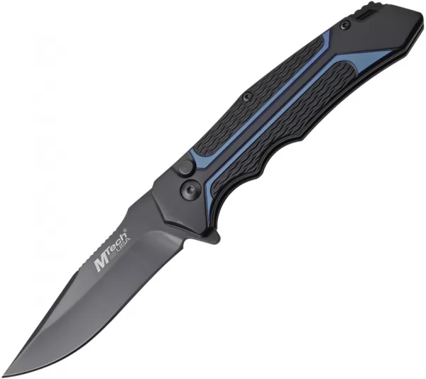 MTech Button Lock Blue knives MT1134BL