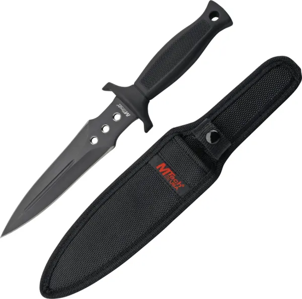 MTech Dagger 440 Steel 11 5-8 Inch Rubber Handle MT454