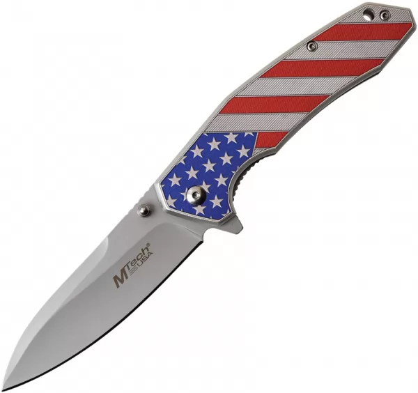 MTech American Flag Linerlock A-O knives MTA1024A