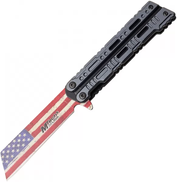 MTech Flag Linerlock A-O Gray knives MTA1123BL