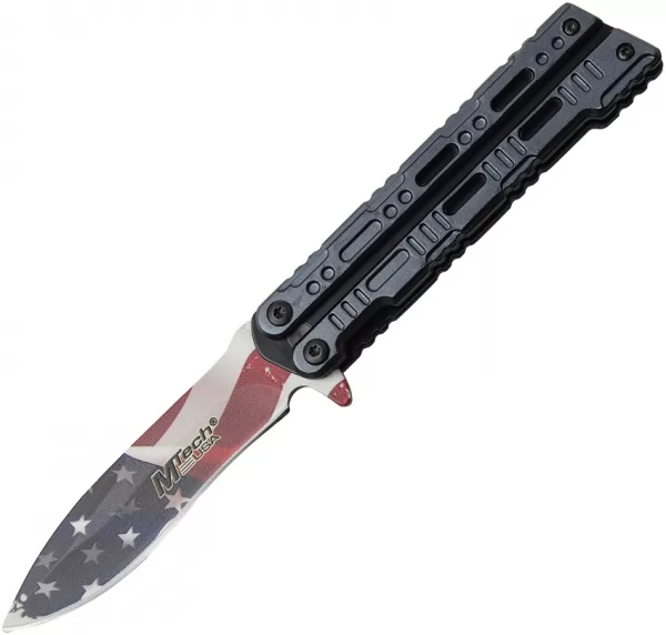 MTech Flag Linerlock A-O Gray knives MTA1123RBL