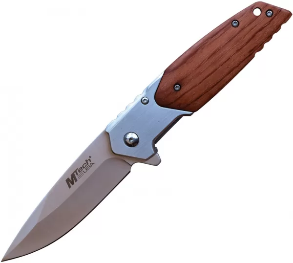 MTech Linerlock A-O Pakkawood knives MTA1154BR