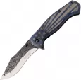 MTech Flag Linerlock A/O Blue - MTA1157BL