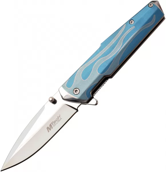 MTech Flame Linerlock A-O Blue knives MTA1185BL