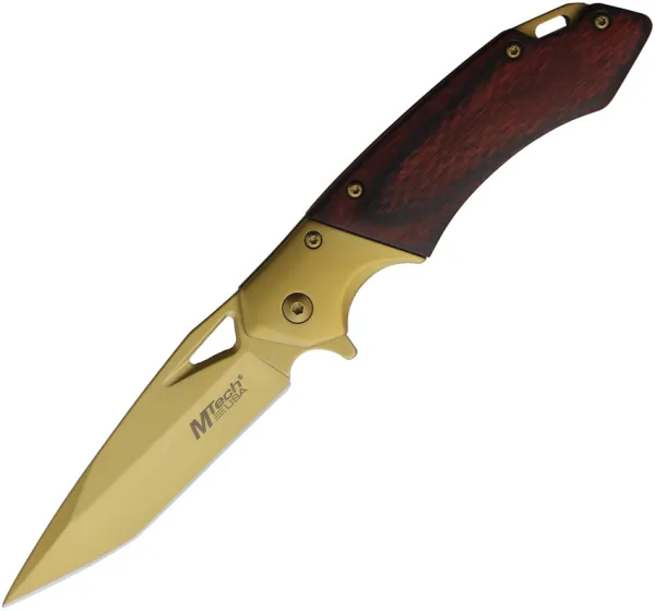 Mtech Linerlock A-O Wood knives MTA2019GD