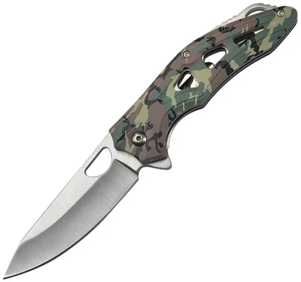 Mtech Linerlock A-O Green Camo knives MTA2053GN