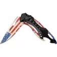 Mtech Linerlock A-O Flag knives MTA705AF