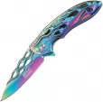 MTech Flame Linerlock A/O Rainbow - MTA822RB