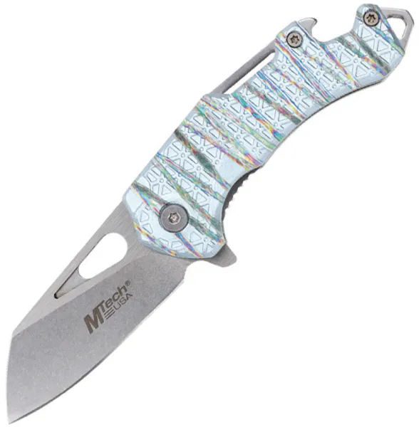 Mtech Flame Linerlock A-O Rainbow knives MTA822SBG