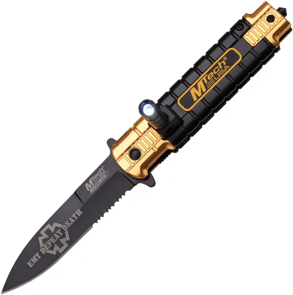 MTech LED Linerlock A-O knives MTA859OR