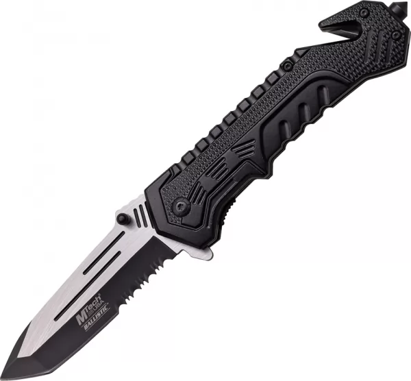 MTech Rescue Linerlock Black A-O knives MTA867BK