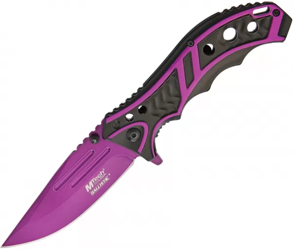 MTech Linerlock Black-Purple A-O knives MTA907PE
