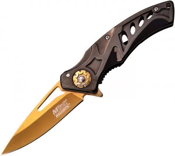 MTech Linerlock A-O Black-Gold knives MTA917BG