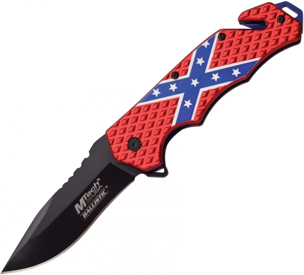 MTech Confederate Flag Linerlock A-O knives MTA935BK