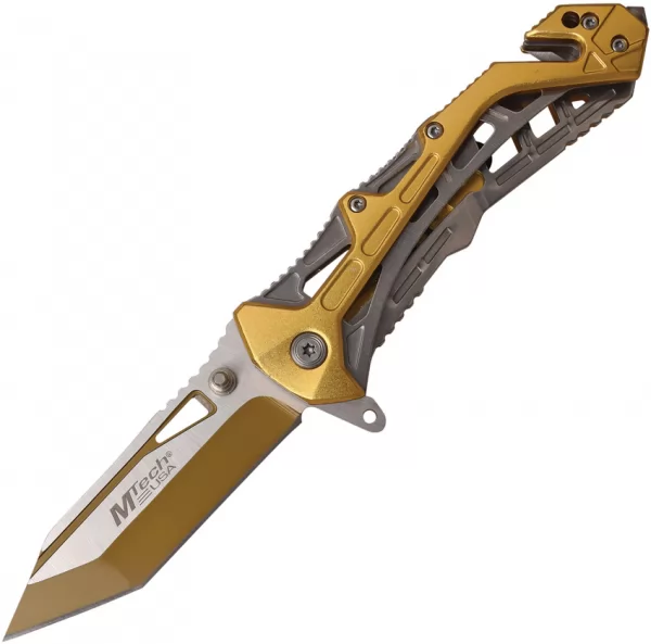 MTech Linerlock A-O Gold knives MTA997BGD
