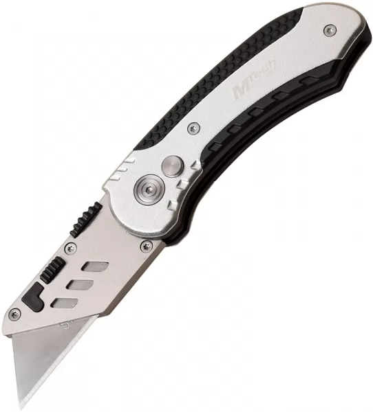 MTech Button Lock Utility Silver knives MTUT001SL
