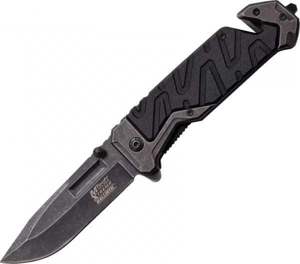 MTech Xtreme Linerlock A-O Black Plain knives MTXA841BP