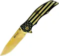 Mtech Flag Framelock Gold - MTXA849GD