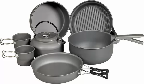 Ndur Cookware Mess Kit with Kettle outdoor gear ND22900