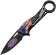 National Hot Rod Association Flag Linerlock A/O Black - NHRA54BK