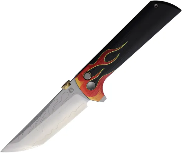 North Mountain Blade Chop 2 Button Lock Flames NMB2406HR