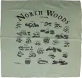 North Woods Field Guides Animal Scat Bandana Green - NWG002ASBG