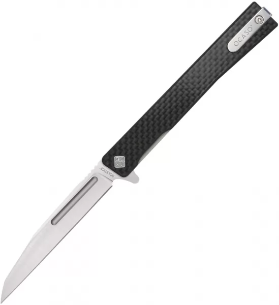Ocaso Solstice Linerlock Wh CF Satin OCA8WFS
