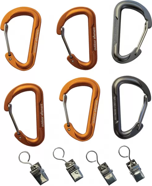 Outdoor Element Carabiner & Clip Set ODECARCS