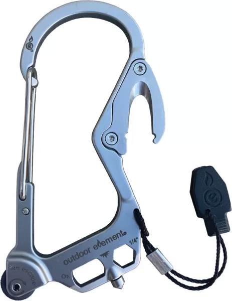 Outdoor Element Fire Escape Carabiner Silver ODEFESLV