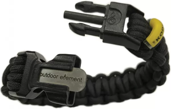 Outdoor Element Kodiak Survival Bracelet Black ODEKSBBL
