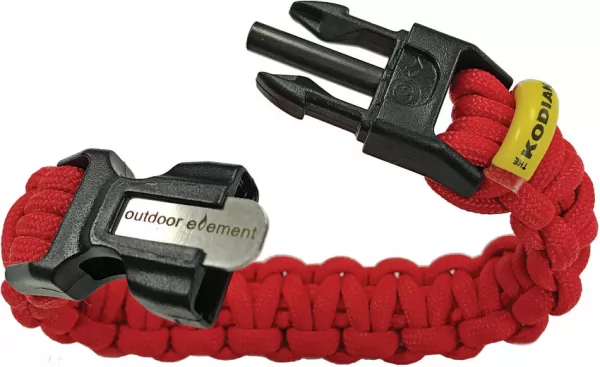 Outdoor Element Kodiak Survival Bracelet Red ODEKSBRL