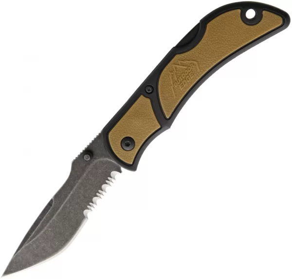 Outdoor Edge Chasm Lockback Medium Brown knives OECHC33S