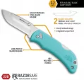 Outdoor Edge Razor Mini Lockback Teal knives OERMS222C