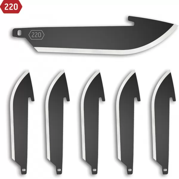 Outdoor Edge 220 Drop Point Blade 6pk Black knives OERR22K6C