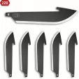 Outdoor Edge 220 Drop Point Blade 6pk Black - OERR22K6C