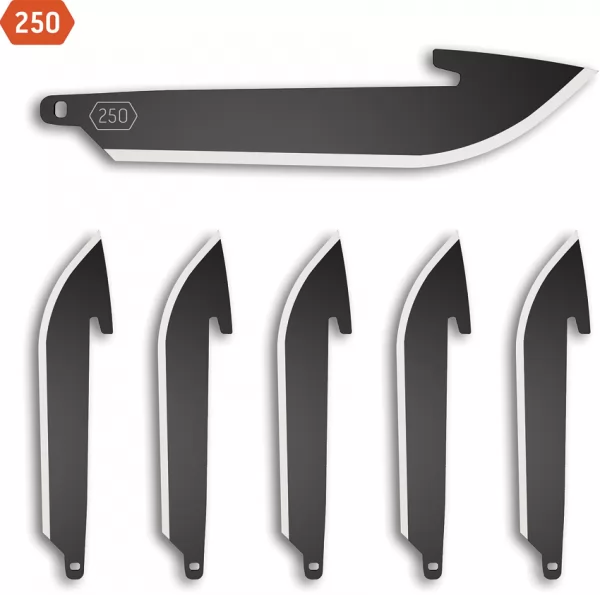 Outdoor Edge 250 Drop Point Blade 6pk Black knives OERR25K6C
