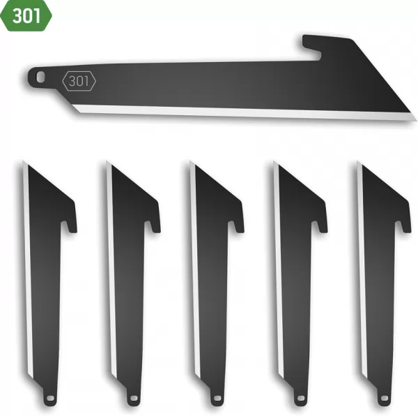 Outdoor Edge Drop Point Blade Pack 6 Blk knives OERR30K6C