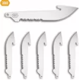 Outdoor Edge Drop Point Blade Pack 6 Blk - OERRU306C