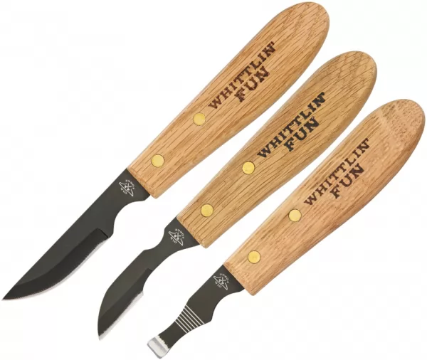 Old Forge Three Piece Wood Carving Set OF004