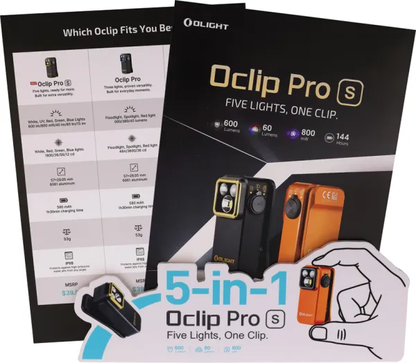 Olight Oclip Pro S Foam Display OLTGIFTCLIPPROS