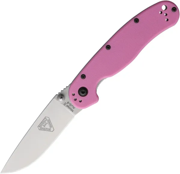 Ontario RAT II Linerlock Pink Nylon knives ON8862