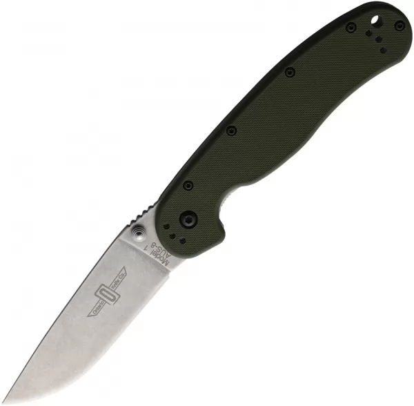 Ontario RAT I Linerlock Green knives ON8874TC