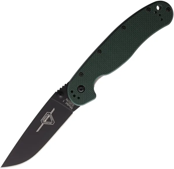 Ontario RAT I Linerlock Green G10 knives ON8991